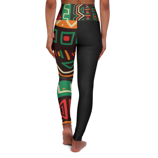 Issa Athleisure wear Nzinga print noire *High Waisted Yoga Leggings