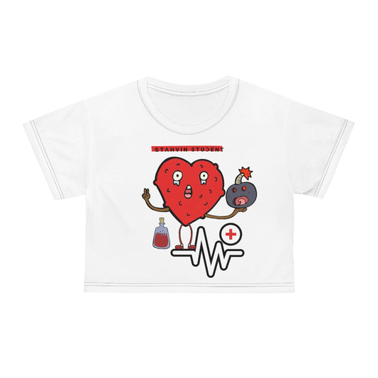 Is there a Heart *AOP Crop Tee